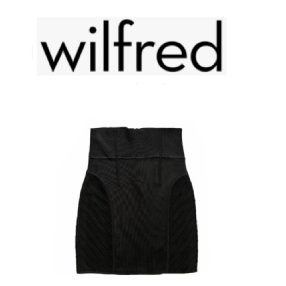 Aritzia Wilfred Bodycon Contour Black Mini Skirt Size S/M